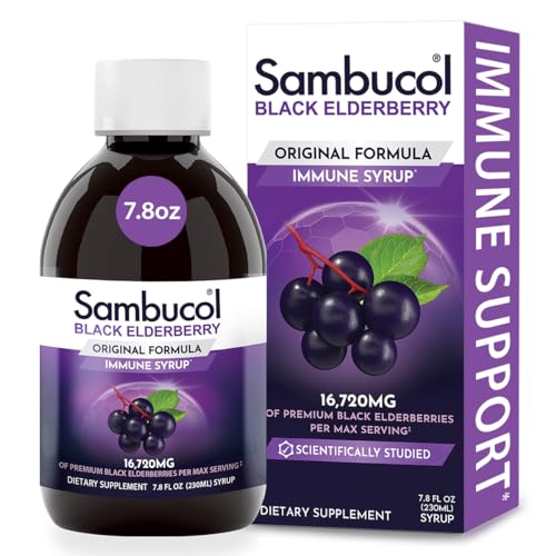 Sambucol Black Elderberry Syrup Sambucus Elderberry Syrup for Adults Immune Support Elderberry Liquid Elderberry Extract Gluten Free 78 Fl Oz - Image 1